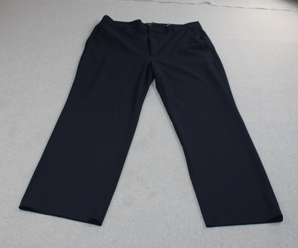 Banana Republic Pants Women 18 Tall Navy Blue Straight High-Rise Office Heritage